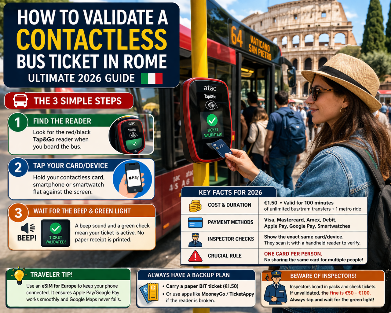 Validate Bus Ticket Rome How to Validate a Contactless Bus Ticket in Rome (Ultimate 2026 Guide ...